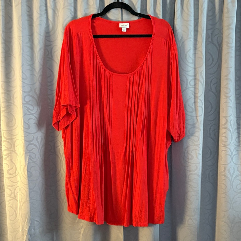 Avenue Vibrant Red Blouse